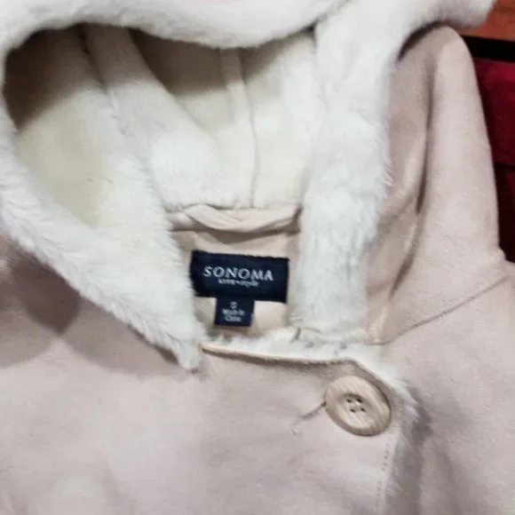 Sonoma Jacket Hooded Cream Colour Women Size S - Picture 4 of 5